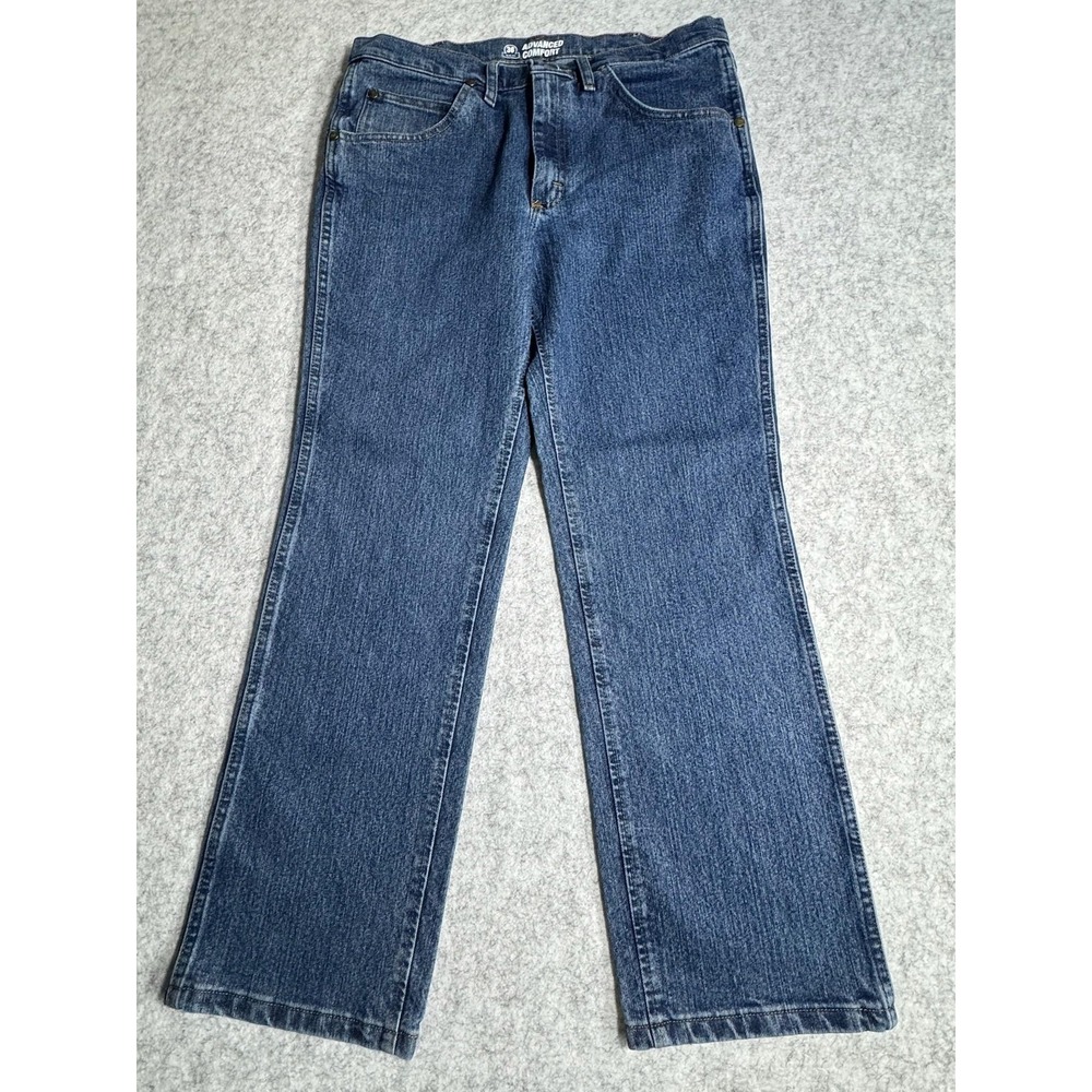 Wrangler Advanced Comfort Jeans Mens 33x30 Blue Slim Fit Cowboy Cut Denim